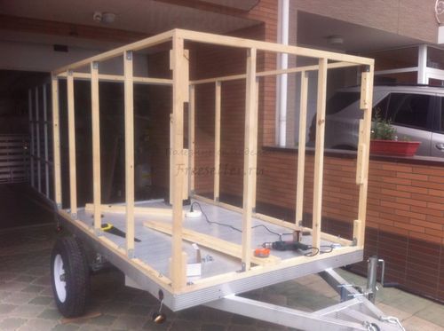 Грузовой фургон на базе легкового прицепа. Процесс изготовления