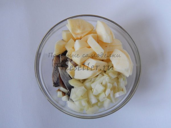 Процесс приготовления форшмака