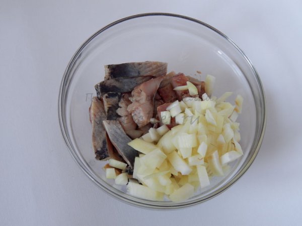 Процесс приготовления форшмака