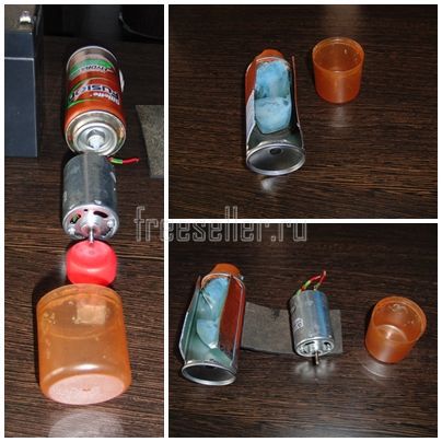 Эл.точилка для карандашей из баллончика от геля для бритья Gillette