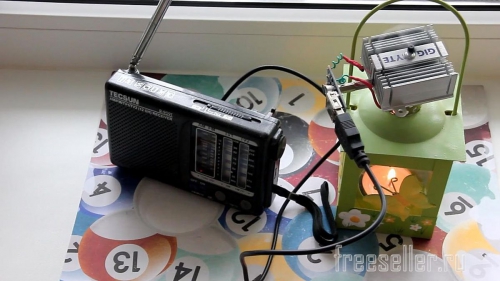 Простейший термоэлектрический генератор работающий от свечи