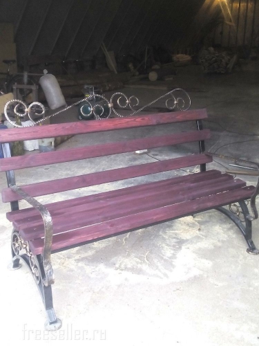 Лавка с элементами ковки своими руками