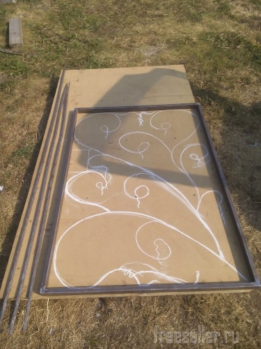 Калитка с элементами ковки - ручная работа