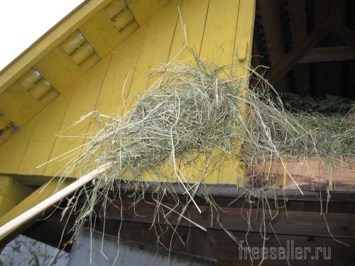 Самодельное устройство для доставания сена с чердака