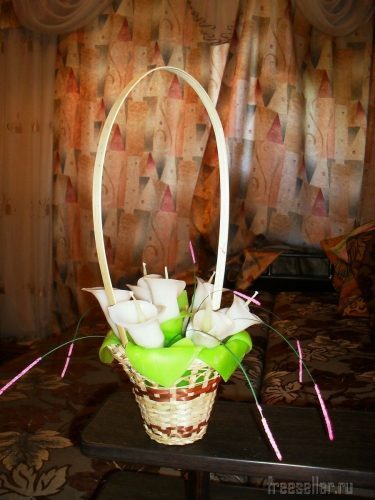 Свечи в виде букетов цветов из парафина