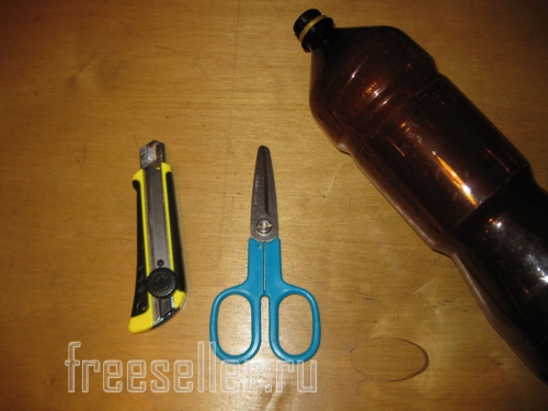 Изготовление удобной бутылки для насыпания корма мелким птицам