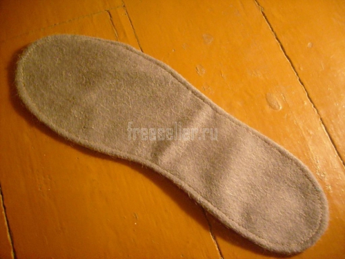 Процесс изготовления теплых стелек своими руками