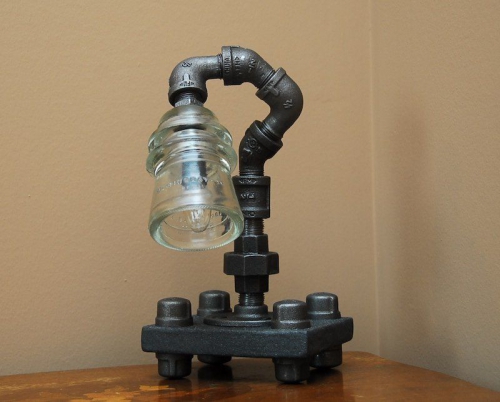 Настольные лампы из труб своими руками