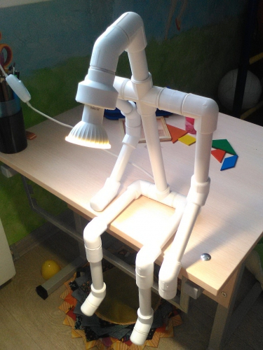 Настольные лампы из труб своими руками