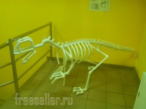 Динозавр из пластиковых труб