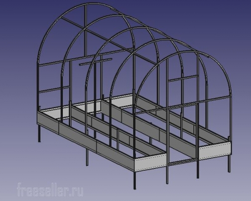 макет каркаса теплицы