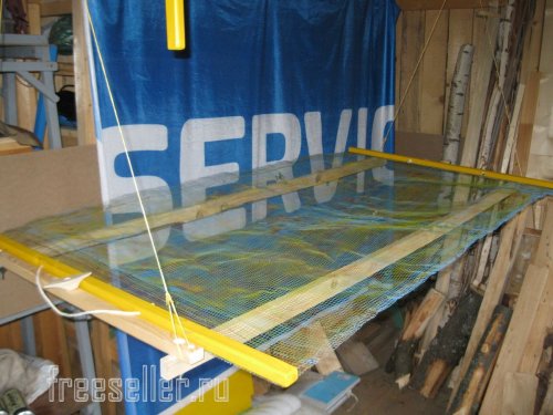 Процесс изготовления приспособления для сушки сена под навесом