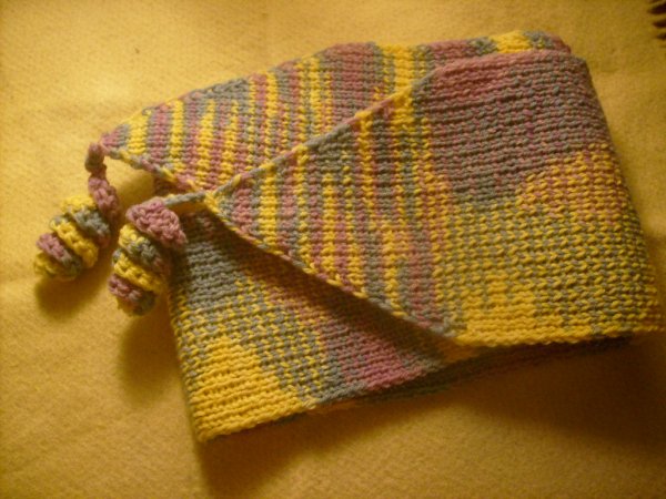 Вяжем своими руками детский шарфик с