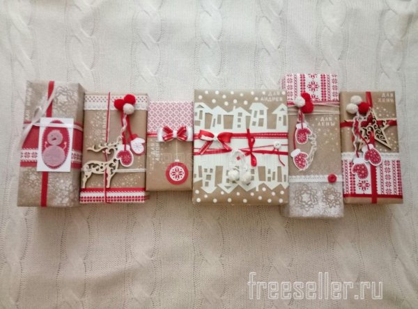 Идеи упаковки новогодних подарков своими руками