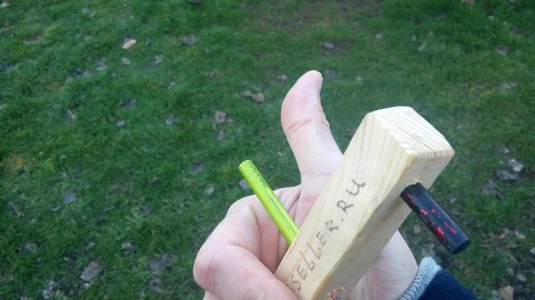 Разметка центра на детали - самодельным приспособлением