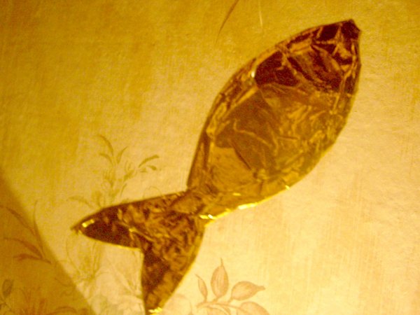 Ёлочная игрушка Золотая рыбка своими руками