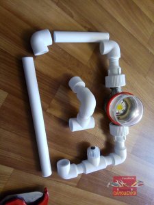 Самодельная переноска из полипропиленовых труб с LED подсветкой из водомера