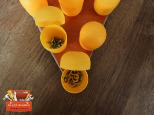 Самодельный органайзер для мелких деталей из киндер сюрприз