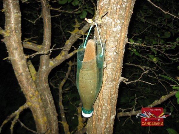 Чехол из пластиковой бутылки под брусок для заточки косы