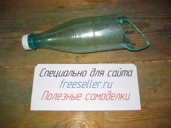 Чехол из пластиковой бутылки под брусок для заточки косы