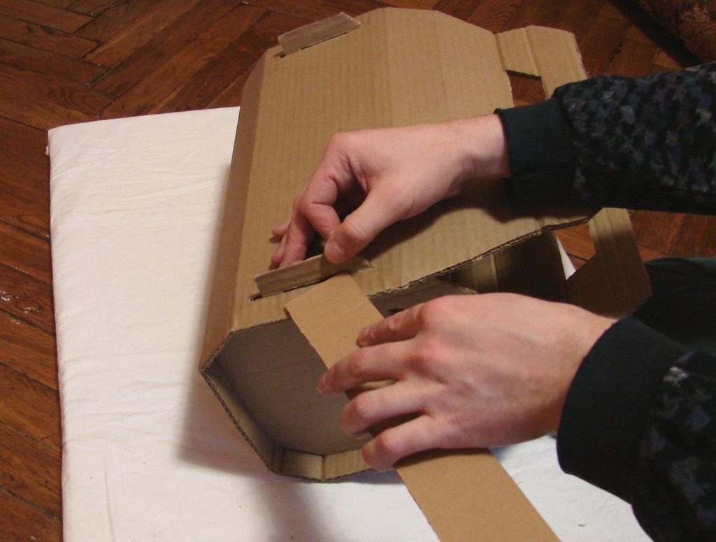 Изготовление ящика для инструмента из картона