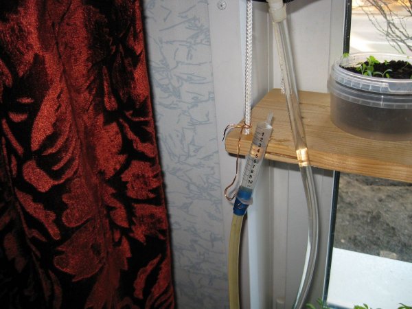 Самодельное устройство для полива рассады из летнего душа