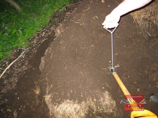 Дополнительная веревочная рукоятка из лопаты