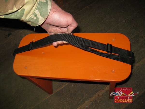 Ременная ручка для удобной переноски садовой скамейки