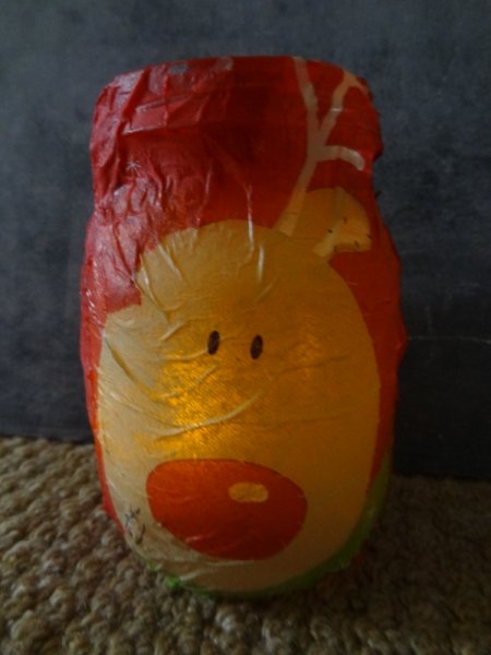 Фонарик из свечки и банки