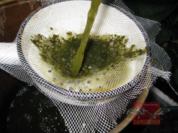 Простой и удобный фильтр для жидкого удобрения из крапивы