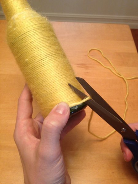 Изготовление вазы из стеклянной бутылки