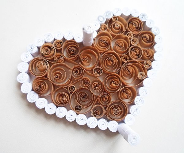 Изготовление коробки сердечко из бумаги