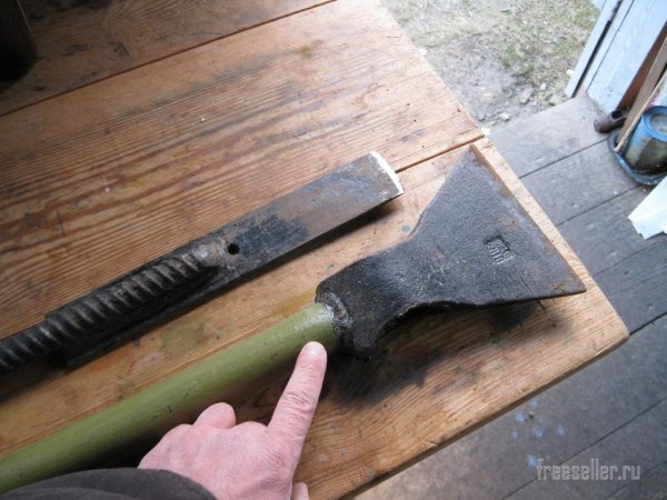 Самодельный инструмент для перерубания корней и поросли. Процесс изготовления