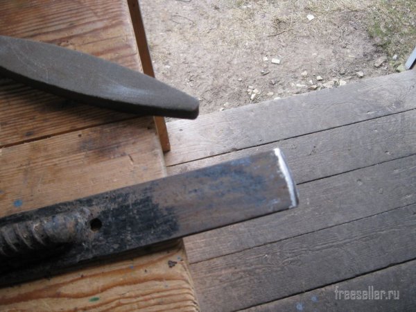 Самодельный инструмент для перерубания корней и поросли. Процесс изготовления