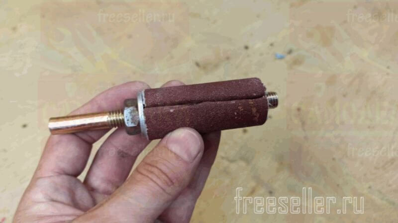 Самодельная шлифовальная насадка из полипропиленовой трубы