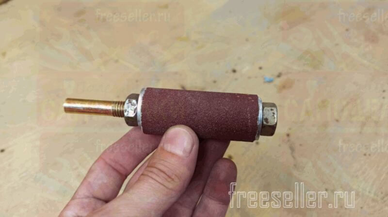 Самодельная шлифовальная насадка из полипропиленовой трубы