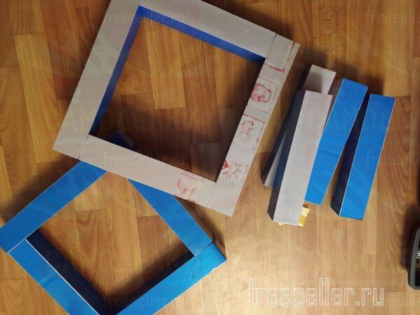 Изготовление самодельного светильника куба из пенополистирола