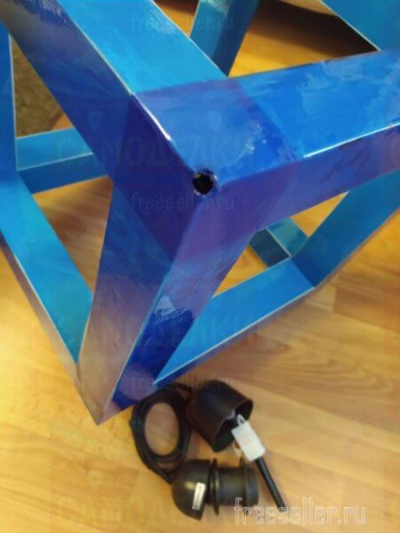 Изготовление самодельного светильника куба из пенополистирола