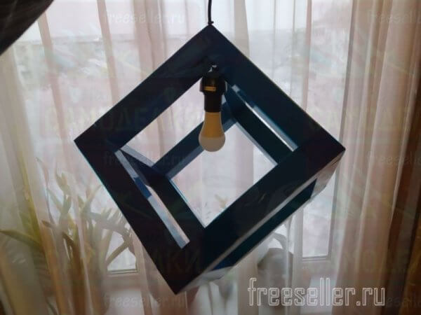 Самодельный светильник куб из пноплистирола