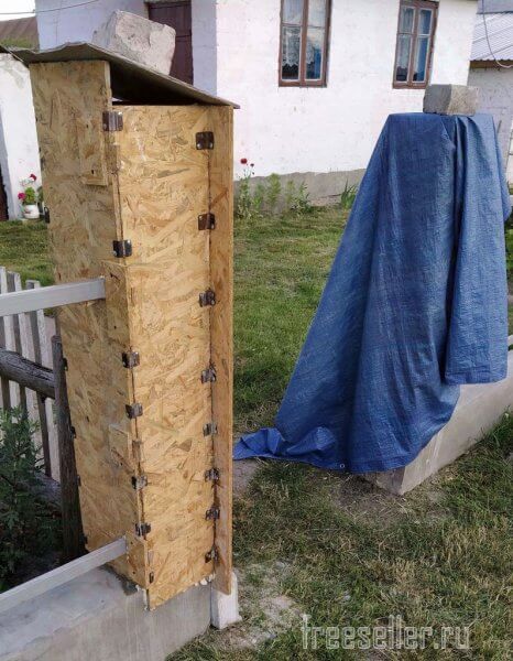 Столбы для забора из клея, под камень