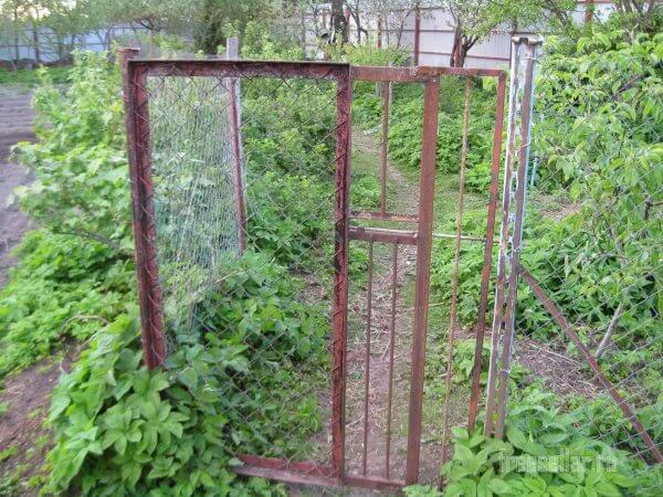 Самоделки для дачи. Удобная калитка.