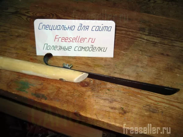 Съемная деревянная ручка для удлинения обувной лопатки