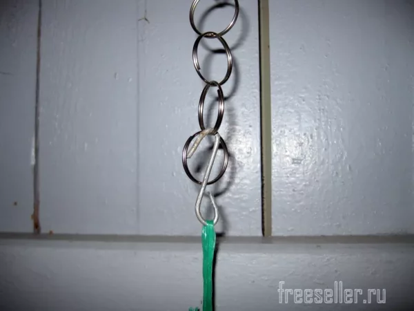Цепочка-подвес для светильника из пружинных колец для ключей