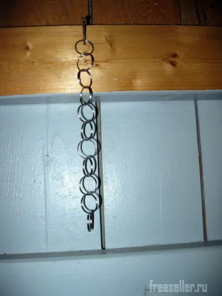 Цепочка-подвес для светильника из пружинных колец для ключей